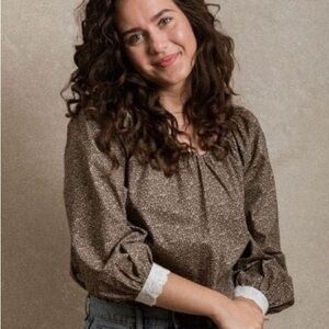 Neuflora Danbury Blouse Size Small - Floral Blouse Cottagecore